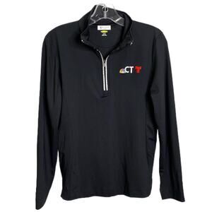 Greg Norman Women's Quarter-Zip Sweatshirt Black NBC CT Style#WNS2K451 Stretch M